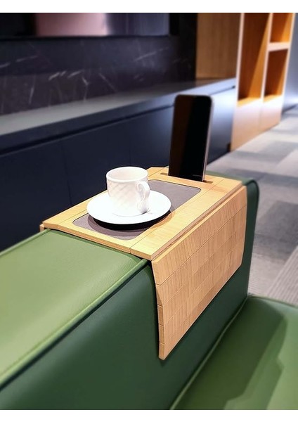 Ex Ahşap Katlanır Portatif Organizer Yan Sehpa Kaydırmaz Deri Yüzeyli Kayın indirimleri