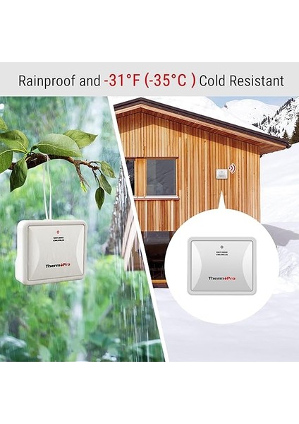 TP67B Su Geçirmez Hava Istasyonu, Kablosuz, Iç ve Dış Mekan Termometresi, Dijital Higrometre Barometre, Soğuğa Dayanıklı ve Su Geçirmez Sıcaklık Monitörü, 152 M Menzilli indirimleri