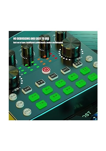 Mikser, Stream Güverte Ses Arabirimi 48KHZ Mikseri Çift Kanallı Fiş ve Dinamik Mikrofon Için USB Canlı Kartı, Canlı Kartı fiyatları