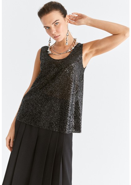 Payetli Askılı Bluz Siyah K2013113_001 modelleri