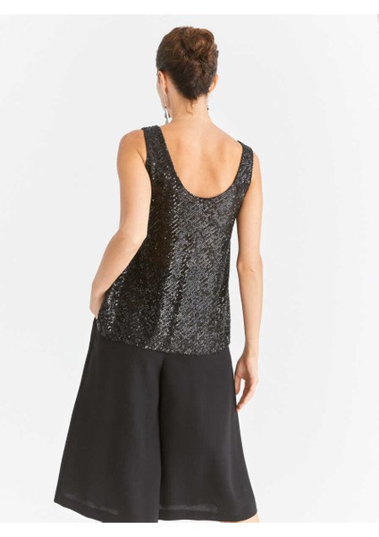 Payetli Askılı Bluz Siyah K2013113_001 indirimleri