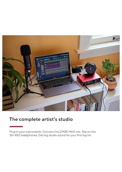 Scarlett 2i2 Studio Gen 4 Ses Kayıt Paketi: Şarkı Yazarları Için Kayıt, Yayın ve Podcasting Için Kondansatör Mikrofon ve Kulaklık, USB Audio Arayüzü modelleri