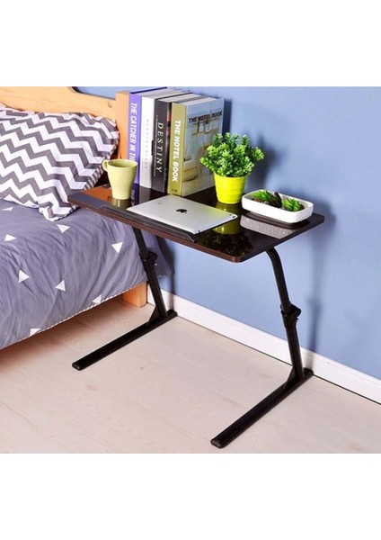 Yükseklik Ayarlı Katlanır Yatak Üstü Koltuk Kenarı Çok Amaçlı Sehpası Masa 40CMX60CMX67CM