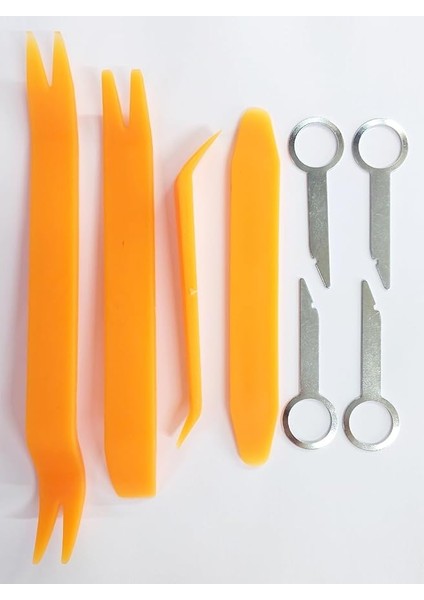 8 Parça Trim Teyp Sökme Set (Sökme Aparatları Sert Abs Malzemedir) Teyp, Kapı, Döşeme Sökme Takımı