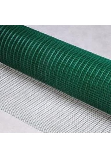 Pvc Kaplı Puntalı Yeşil TEL-12MMX12MM Göz Aralıklı 09MM Kalınlığında Kümes Teli-Kafes Teli-Tavuk Teli-Çit Teli (100CMX25METRE) fiyatları