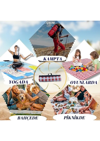Plaj Havlusu, Piknik Örtüsü, Plaj Matı, Çantalı Plaj Hasırı,kamp Battaniyesi, Kamp Matı, Katlanabilir, Hafif, Su Geçirmez, Kum Geçirmez(Ananaslı) indirimleri