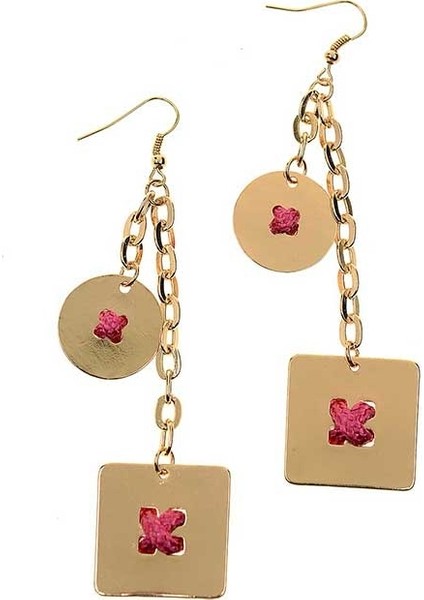 Bağ Detaylı Daire Küpe Standart Renk Y1986458_089