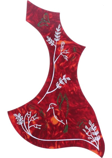 1 Bilgisayar Gitar Elektro Gitar Seçtikleri Kalkanı Kırmızı Gitar Pickguard Akustik Gitar Pickguard Sinek Kuşu Gitar Aksesuarı Yaratıcı Gitar Pickguard Plastik Coffee