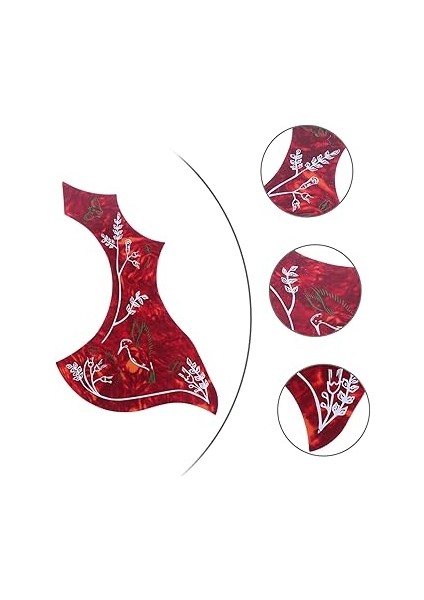 1 Bilgisayar Gitar Elektro Gitar Seçtikleri Kalkanı Kırmızı Gitar Pickguard Akustik Gitar Pickguard Sinek Kuşu Gitar Aksesuarı Yaratıcı Gitar Pickguard Plastik Coffee modelleri