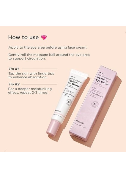 Hyaluron Kırışıklık Karşıtı Göz Altı Nemlendirici Serum indirimleri