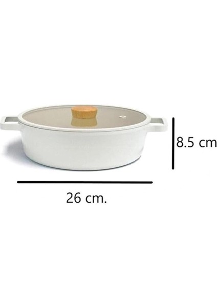 D-NEOF226L Fıka Cam Kapaklı Alumınyum Sıg Tencere 26 cm Be fırsatları