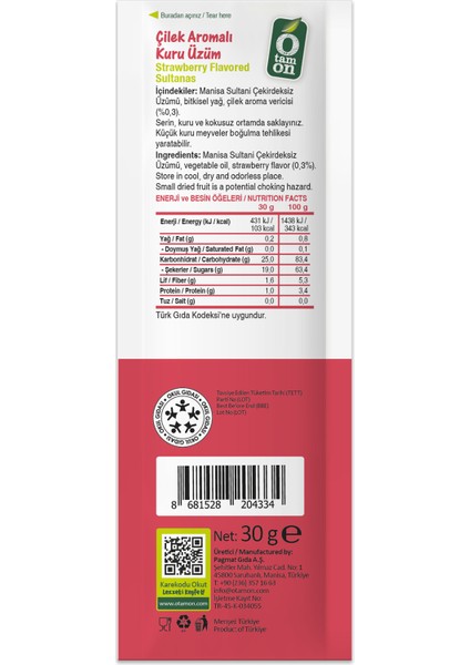 Çilek Aromalı Üzüm 18X30G modelleri