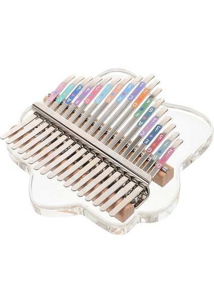 Şeffaf Tuşlu Parmak Piyano Taşınabilir Kalimba Akustik Kalitesi ile Başlangıç Seviyesindeki Müzisyenler Için Şık Tasarım ve Akort Çekiçli Müzik Aleti