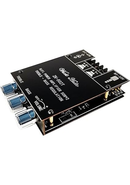 50W*2 Bt Amplifikatör Modülü Aux Bt5.0 Girişi Sol ve Sağ Kanal Çıkışı Seviyesi Ayarlı Güç Amplifikatör Kartı