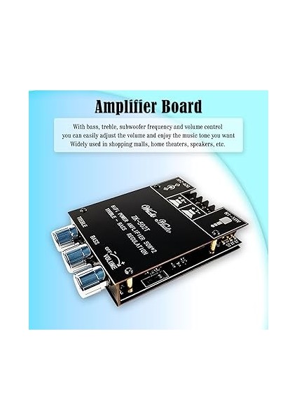 50W*2 Bt Amplifikatör Modülü Aux Bt5.0 Girişi Sol ve Sağ Kanal Çıkışı Seviyesi Ayarlı Güç Amplifikatör Kartı fiyatları