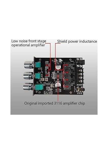 50W*2 Bt Amplifikatör Modülü Aux Bt5.0 Girişi Sol ve Sağ Kanal Çıkışı Seviyesi Ayarlı Güç Amplifikatör Kartı modelleri