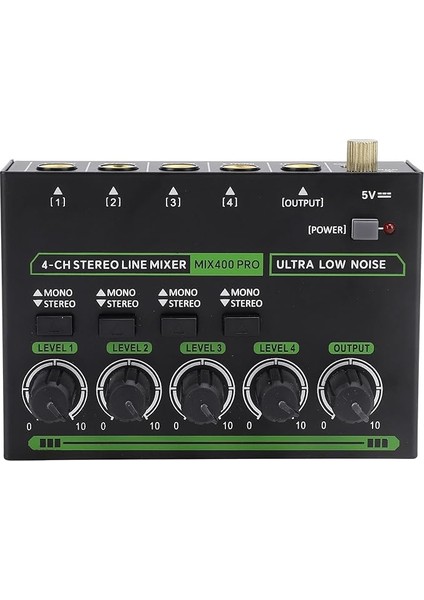 4 -Kannel Mikser, Çalışma Için Işık Rgb Profesyonel Ses Mikseri (Ab Fişi)