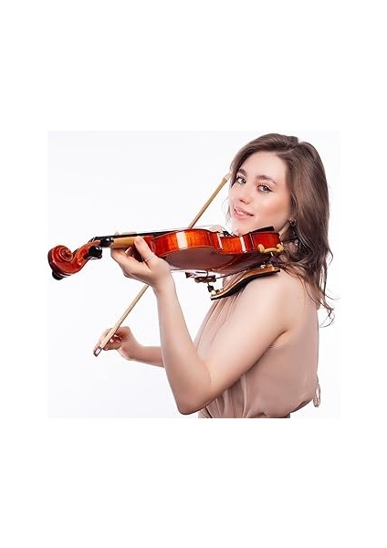 Masif Ahşap Keman Omuz Dayanağı - Katlanabilir Tasarım, 3/4 ve 4/4 Kemanlara Uyar, 12" ve 13" Viyolalar, Rahat Köpük Pedler, Yüksekliği Ayarlanabilir Bacaklar, Gençler ve Yetişkinler modelleri