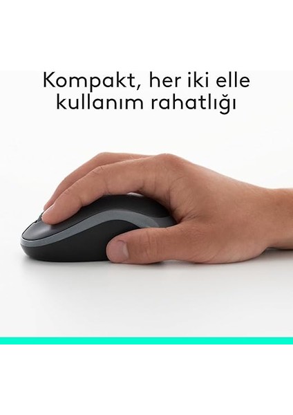 MK270 Kablosuz Klavye Mouse Seti, Tam Boyutlu, Sağ ve Sol Elle Kullanıma Uygun Mouse, 10 M Kullanım Mesafesi, Sıvı Dökülmesine Dayanıklı, Türkçe Q Klavye, Siyah modelleri