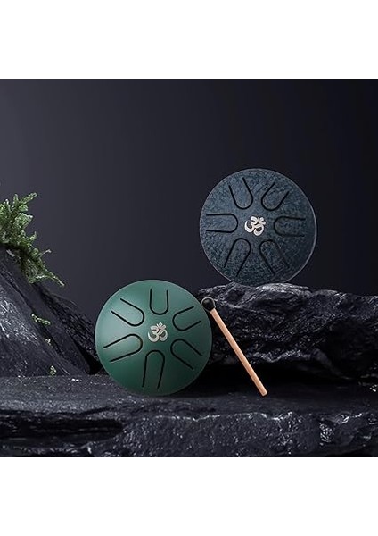 Mini Çelik Dilli Davul 3 Inç (8 Cm) Bagetli 6 Nota El Perküsyon, Müzik Kitabı, Çekiç, Müzikal Yogaya Yeni Başlayanlar Yetişkin Çocuklar Için Handpan (Mavi) fırsatları