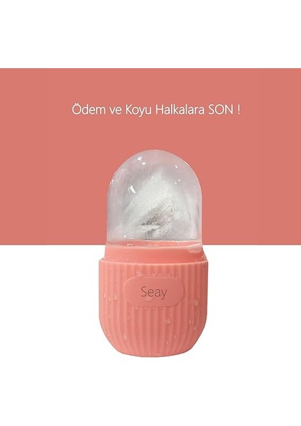 Buz Küpü Yüz, Gözlaltı ve Vücut Için Slikon Buz Kalıbı Ice Masaj Aleti + Doğaltaş Ametist Taşı (Mor) fırsatları