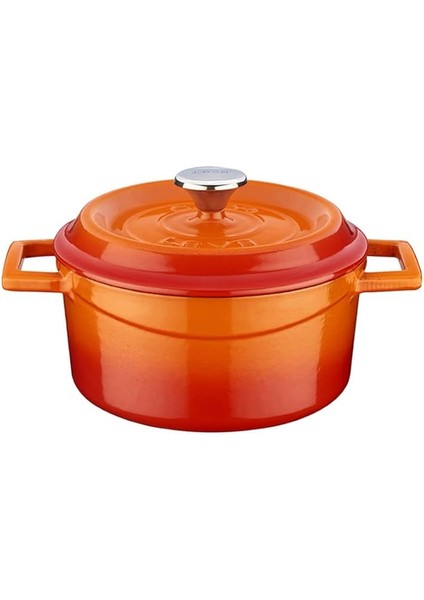 Döküm Yuvarlak Tencere, Trendy, 16CM, Turuncu fırsatları