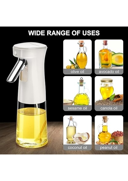 240ML Yağ Zeytinyağı Püskürtücü, Airfryer Sprey Şişesi, Cam Yağ Spreyi, Hava Fritözü Için Yağlık, Barbekü, Salata, Pişirme, Izgara Mutfak Aletleri, Yağdanlık (Beyaz) fiyatları