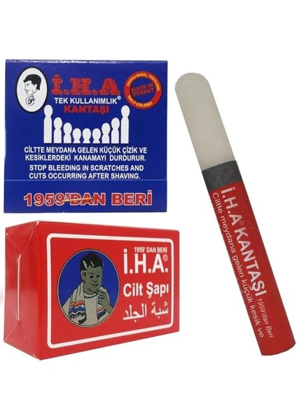 Cilt Şapı ve Kan Taşı Seti, 70 gr Cilt Şapı, 1 Kalem Kan Taşı, 20'li Kullan-At Kan Taşı