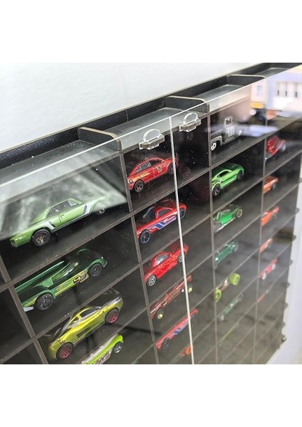 Kapaklı 1/64 Ölçek 50ARAÇ Hotwheels Matchbox Metal Araç Uyumlu Model Oyuncak Araba Rafı modelleri