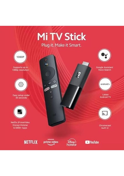 Mi Tv Stick 1080P Dolby Dts Chromecast Android Tv Medya Oynatıcı modelleri