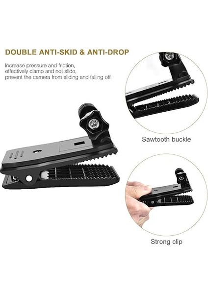 Eyeon 360 Derece Döner Sırt Çantası Tutucu Klips Kelepçe Montaj 3 Yollu Ayarlanabilir Tutma Sapı Sabitleyici Gopro Hero 2018 7 6 5 4 3/session, Xiaomi Yı, Akaso, Campark, Crosstour, Victure Aksesuarı Için modelleri