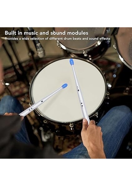 Rock Beat Ritim Çubuğu Perküsyon Enstrümanı Müzikal Akıllı Hava Duyusal Dram Stick Motion Sensörü Çocuklar Için Akıllı Oyuncak Davulcular Plastik 34.5cm indirimleri