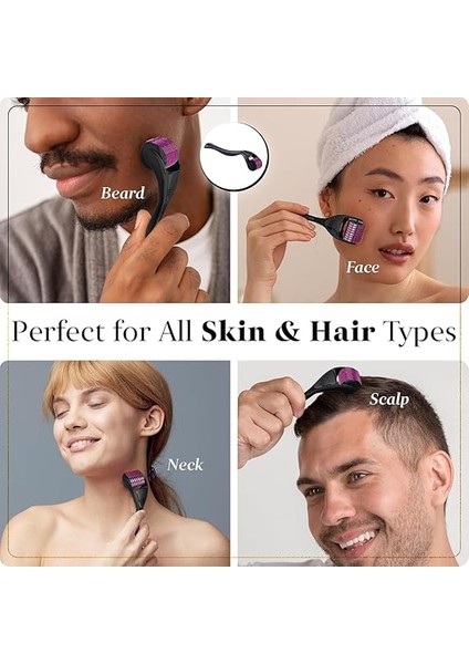 AG540 Titanyum Mikro Iğne Dermaroller, Yüz Için Cilt Bakımı, Yüz Kırışıklıklarına, Saç Dökülmelerine, Çatlaklara Karşı, Saç Büyümesi Için, Mikro Iğne Dermaroller Kiti, Kılıflı, 1,0 mm fırsatları