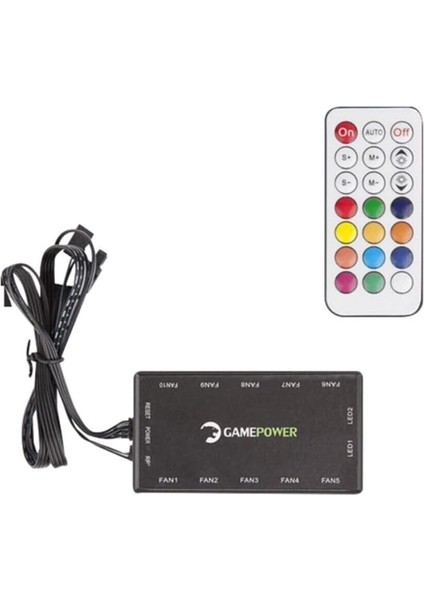 6 Pin Rgb Kontrolcü ve Kumanda Seti Tüm 6 Pin Fanlar ile Uyumludur