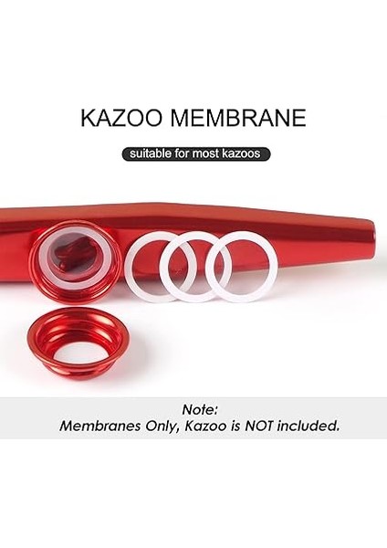 Kazoo Diyafram 30 Adet Kazoo Diyaframları Flüt Diyaframları Kazoo Membran Plastik Müzik Aletleri Aksesuarları indirimleri
