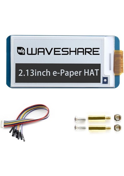 2.13 Inç E-Paper Display Hat 250X122 Çözünürlük V4 E-Ink Screen Elektronik Kağıt Modülü, Raspberry Pi 2b 3b 3b+ Zero W, Spı Arayüz Için Gömülü Denetleyicili