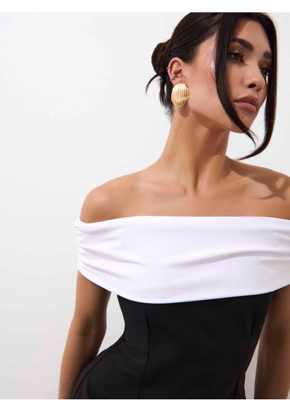 Xio Regular Fit Straplez Yaka Kısa Boy Siyah Renk Elbise fırsatları