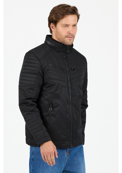 Dik Yaka Içi Peluş Erkek Mont - B8031