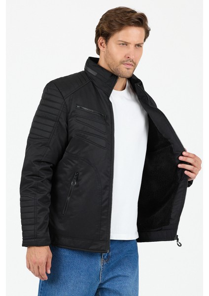 Dik Yaka Içi Peluş Erkek Mont - B8031 modelleri