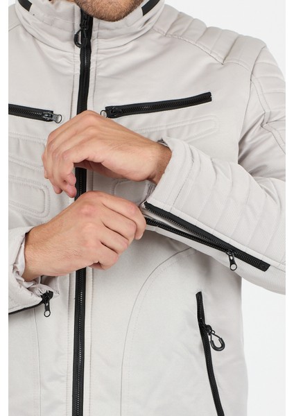 Dik Yaka Içi Peluş Erkek Mont - B8031 modelleri