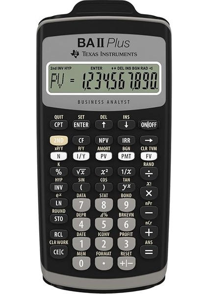 Instruments Ba Iı Plus Finansal Hesap Makinesi (Tek Satırlı, 10 Haneli Ekran, Pille Çalışır) Siyah-Gri fiyatları