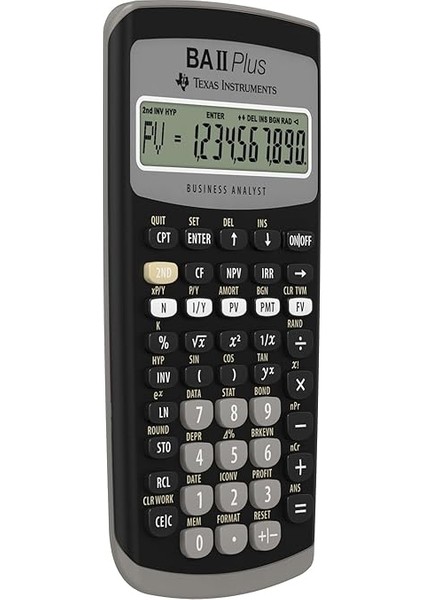 Instruments Ba Iı Plus Finansal Hesap Makinesi (Tek Satırlı, 10 Haneli Ekran, Pille Çalışır) Siyah-Gri modelleri