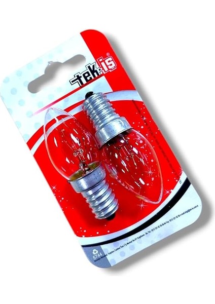 Tuz Lambası Ampulü E14 Gece Lambası Ampulü Şeffaf 2 Adet modelleri