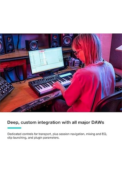 Launchkey 49 [mk4] 49 Tuşlu Yarı Ağırlıklı, Usb, Mıdı Klavye Kontrolörü, Daw Entegrasyonu ile Akor ve Ölçek Modları, 8 Davul Pedi ve Arpejjatör, Müzik Prodüksiyonu Için Yazılım Paketi Dahil fırsatları