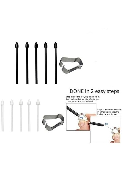 Kalem S Pen Samsung Galaxy S24 Ultra Pen S Pen Touch Pen Için 5 Adet Yedek Kalem Ucu (Gri) modelleri