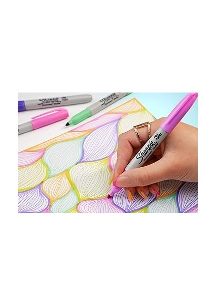 Glam Pop Kalıcı Markörler, Kalın Ayrıntılar Için Ince Nokta, Çeşitli Canlı Renkler | 12 Keçeli Kalem modelleri