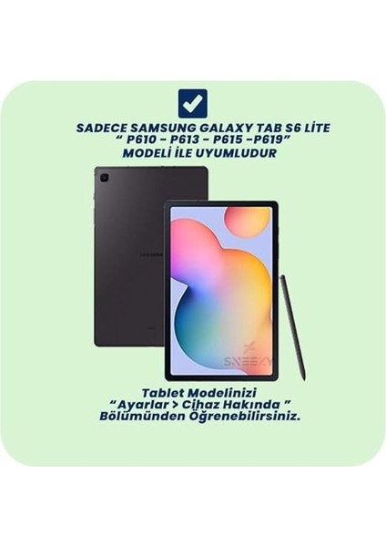 Samsung Galaxy Tab S6 Lite 2024 P620 10.4 Inç Ile Uyumlu Katlanabilir Kalemlikli Standlı Akıllı Kılıf Mavi modelleri