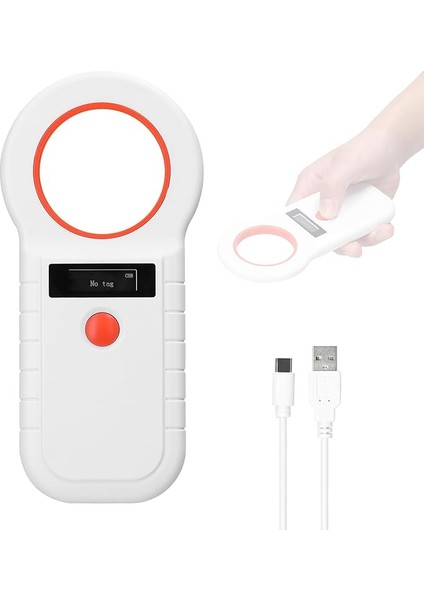 Pet Mikroçip Okuyucu Tarayıcı Wirel El Tipi Çip Tarayıcı Hayvan Etiketleri Tarayıcı O Ekran Desteği Emıd FDX-B(ISO11784/85) Evcil Hayvan Hayvan Yönetimi Için 128 Veri Depolama Beyaz