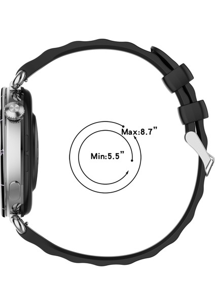 Huawei Watch Gt 6 41 mm ile (18 Mm) Uyumlu Dalgalı Orijinal Tasarım Yumuşak Silikon Kordon