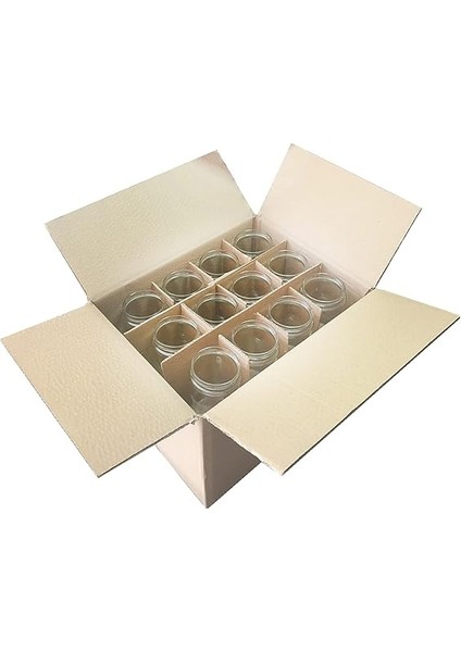 660 ml Metal Siyah Kapaklı Şeffaf Cam Kavanoz 12 Adet fırsatları